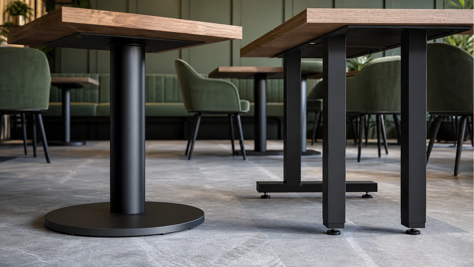 Professionelles redaktionelles Titelbild zum Beitrag: Tischgestelle in der Gastronomie: Konstruktionsprinzipien für Standsicherheit und Ergonomie